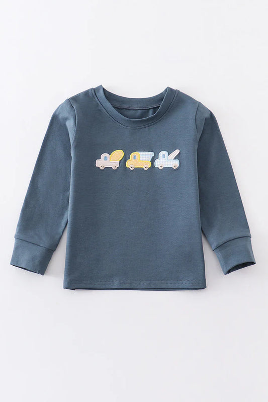 Navy Construction Vehicle Long Sleeve