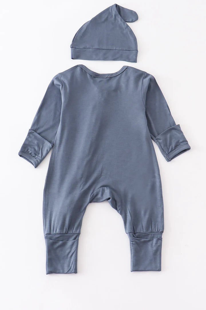 Navy Bamboo Zipper 2pc